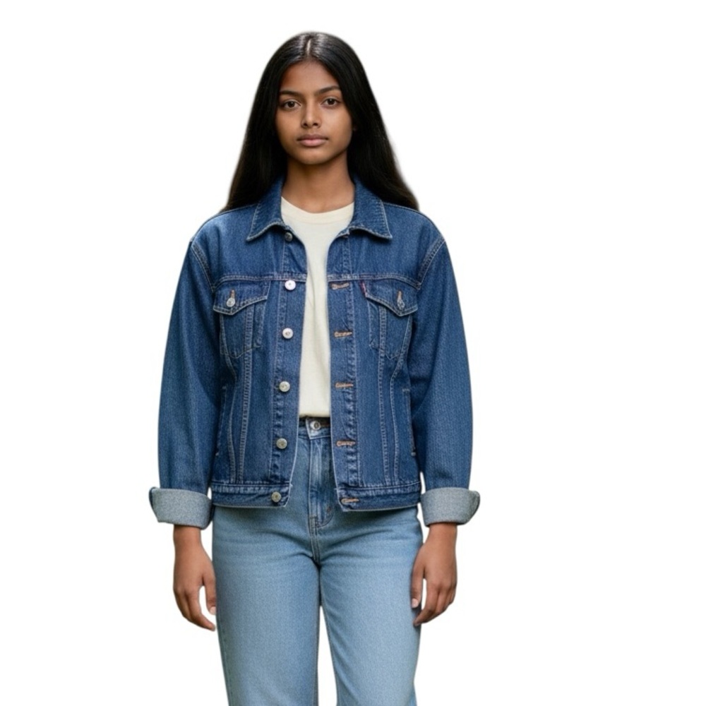 Vintage- Eddie Bauer Women's Classic Blue Jean Jacket 90’s